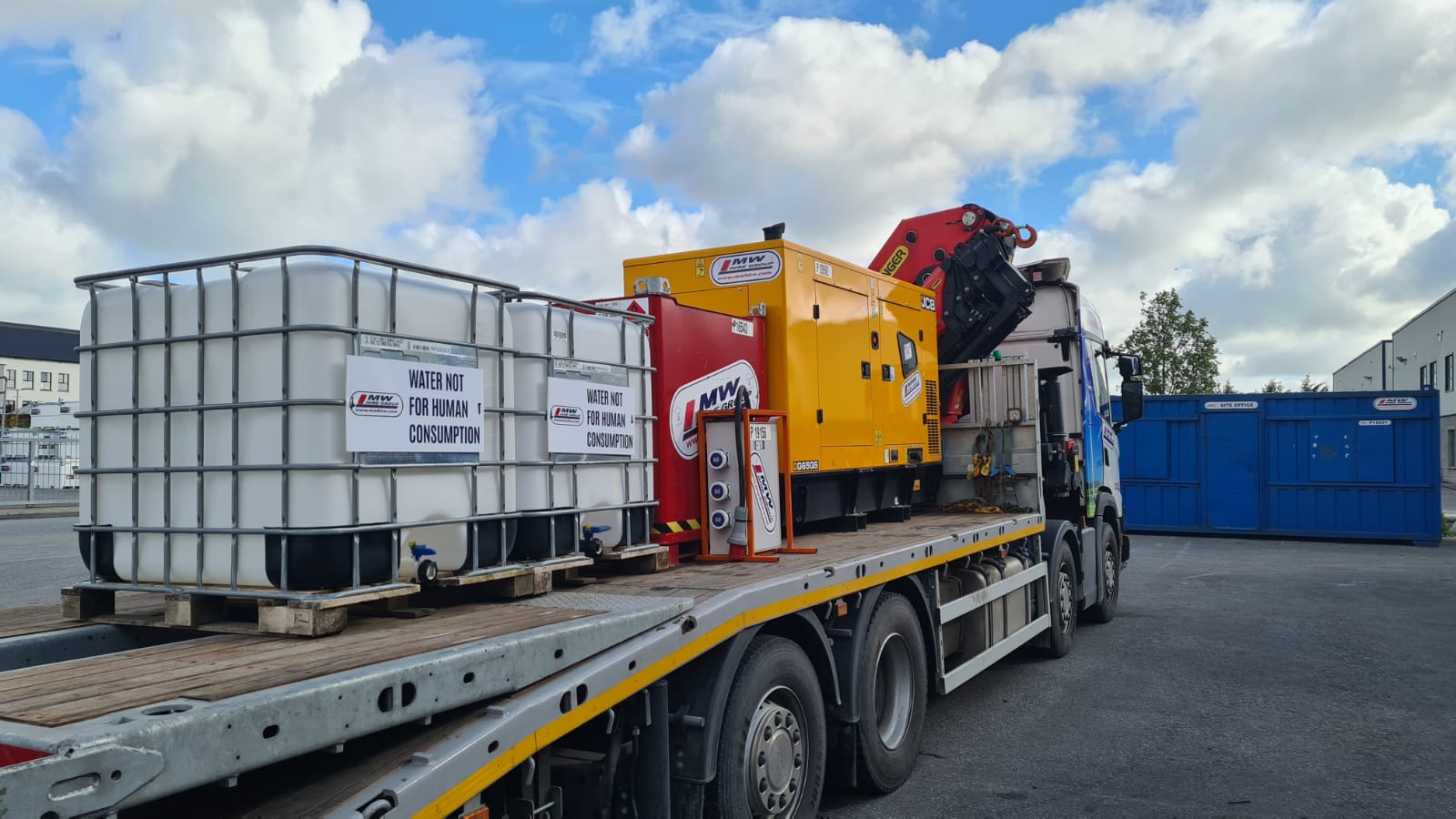 New 66KVA JCB, Fuel Tank and 1,000L water tank SOLD to a company in Co. Kildare 